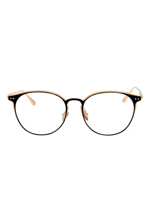 round-frame clear glasses by LINDA FARROW