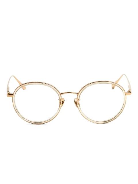 round-frame glasses by LINDA FARROW