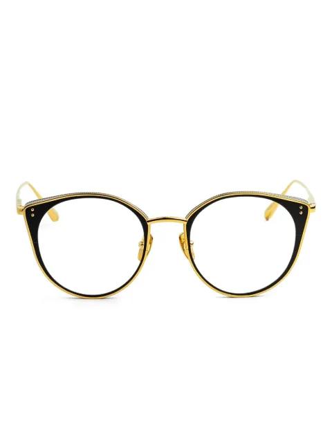 round-frame glasses by LINDA FARROW