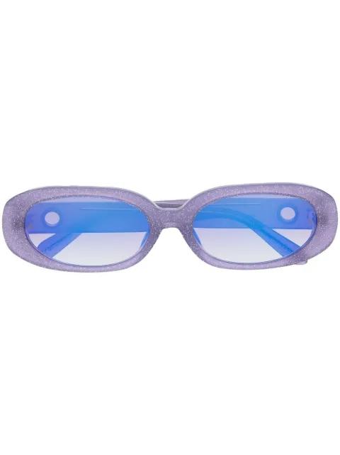 round-frame glitter sunglasses by LINDA FARROW