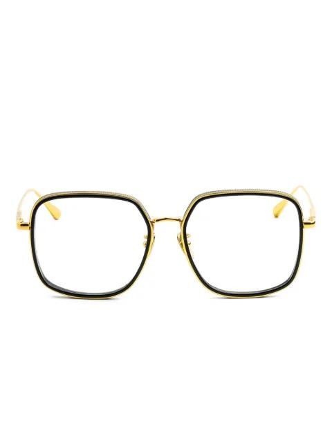 square-frame glasses by LINDA FARROW