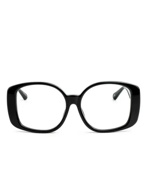 square-frame glasses by LINDA FARROW