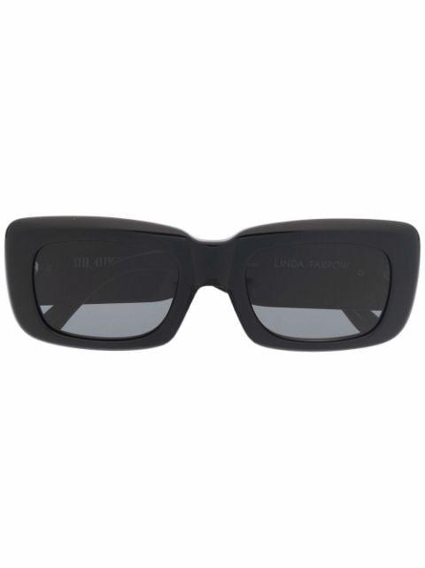x The Attico Marfa square-frame sunglasses by LINDA FARROW