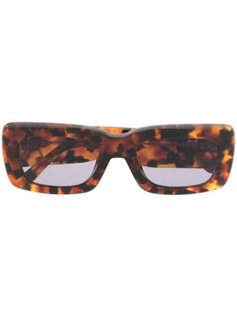 x The Attico Marfa tortoiseshell sunglasses by LINDA FARROW