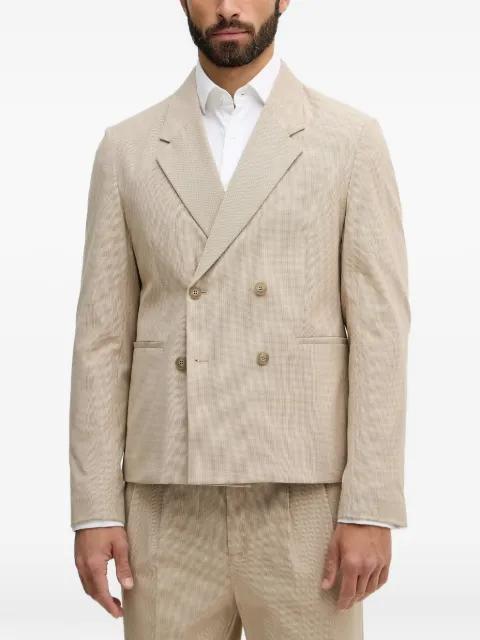 double-breasted pleated suit by LINDBERG