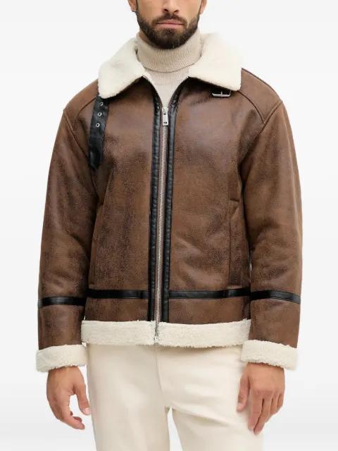 shearling-trim jacket by LINDBERG