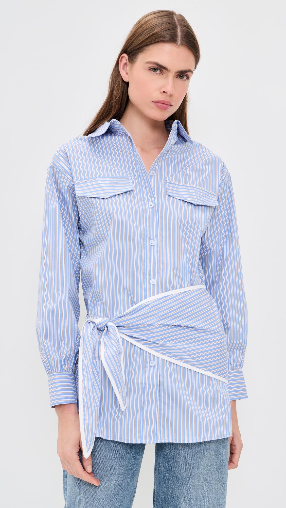 Eleni Button Down Shirt Tunic by LINE & DOT