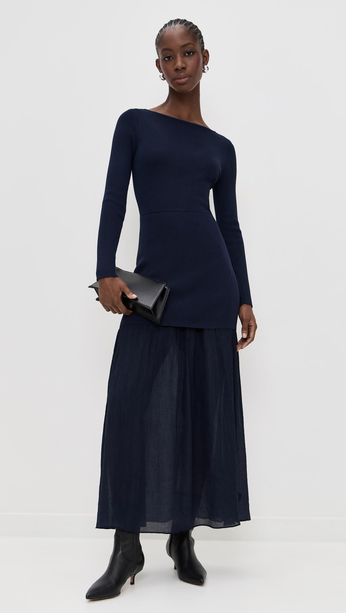 Gemma Mix-Media Dress by LINE & DOT