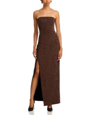 Alfie Faux Suede Maxi Dress by LINE&DOT