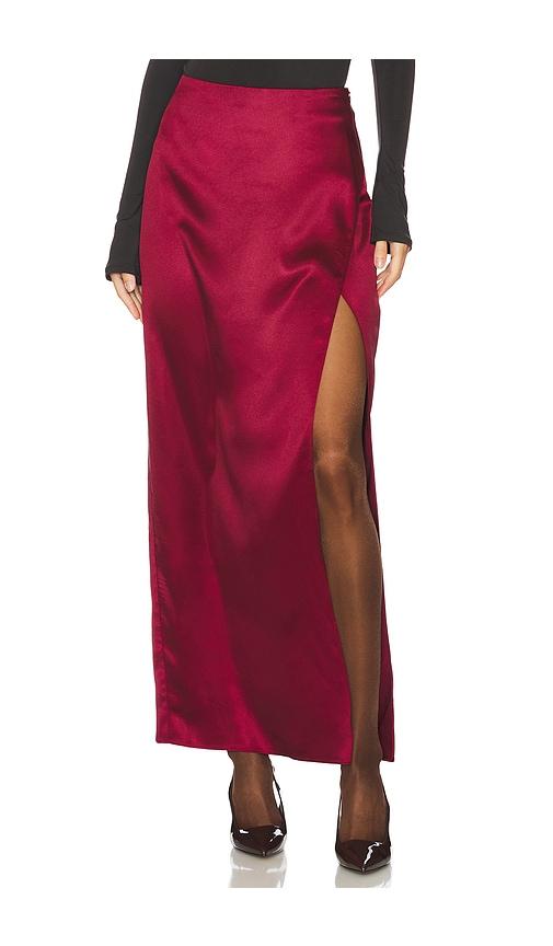 Line & Dot Allina Skirt in Burgundy by LINE&DOT