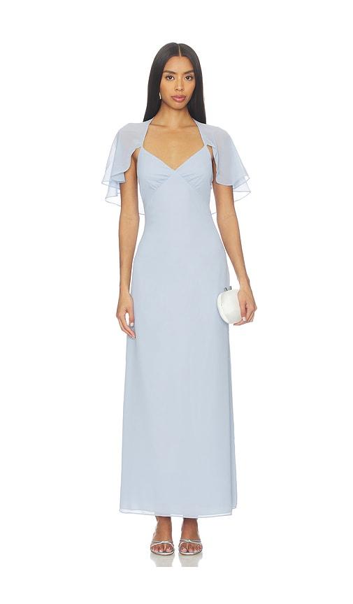 Line & Dot Amorette Cape Dress in Baby Blue by LINE&DOT