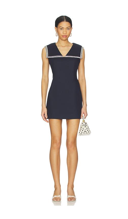 Line & Dot Anchor Mini Dress in Navy by LINE&DOT