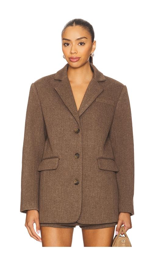 Line & Dot Belmont Blazer in Brown by LINE&DOT