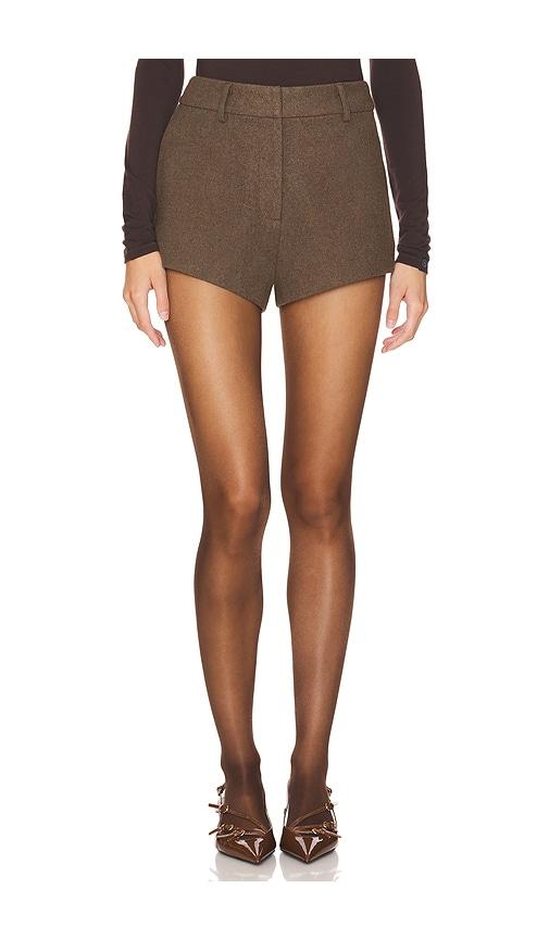 Line & Dot Dockers Micro Shorts in Brown by LINE&DOT