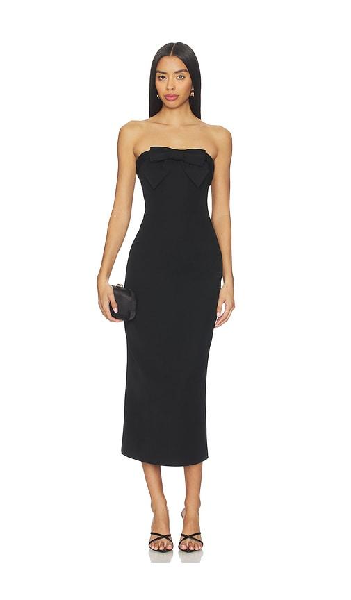 Line & Dot Elodie Midi Dress in Black by LINE&DOT