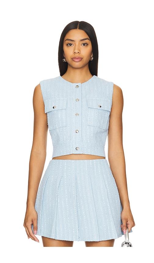 Line & Dot Emmeline Top in Baby Blue by LINE&DOT