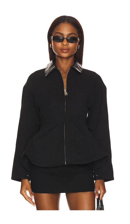 Line & Dot Eton Peplum Jacket in Black by LINE&DOT