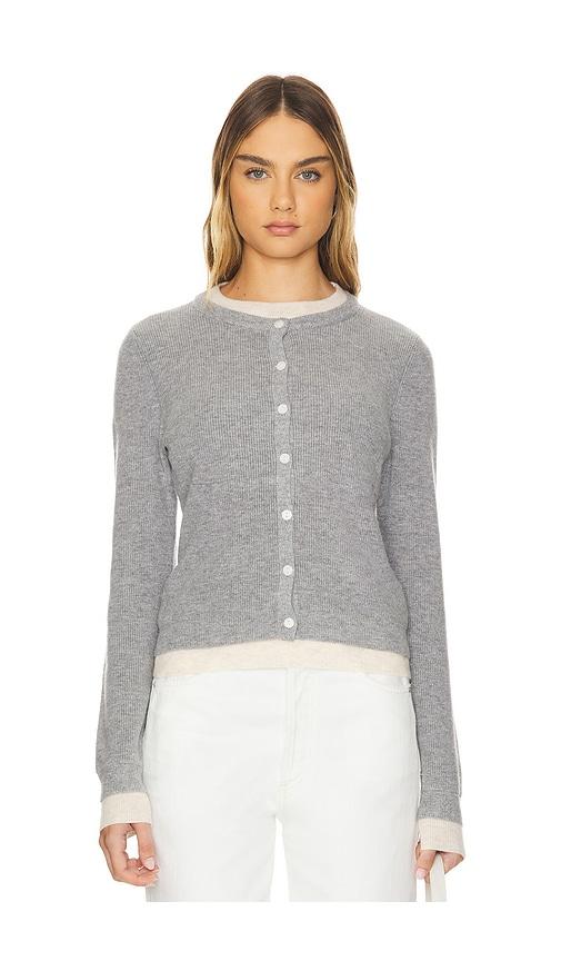 Line & Dot Hutch Double Layer Cardigan in Grey by LINE&DOT
