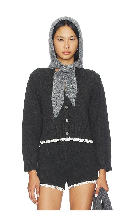 Line & Dot Inara Cardigan in Charcoal by LINE&DOT