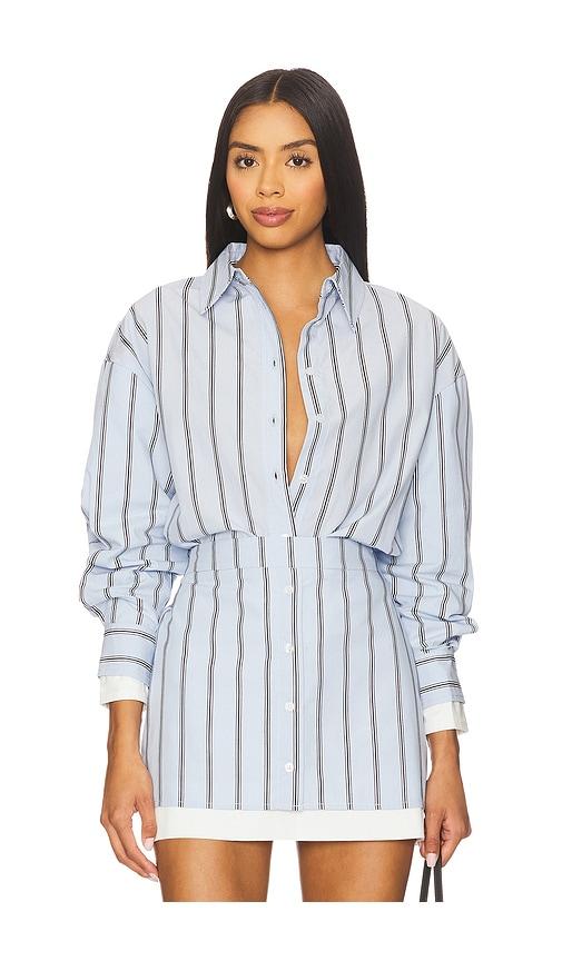 Line & Dot Leia Shirt in Blue by LINE&DOT