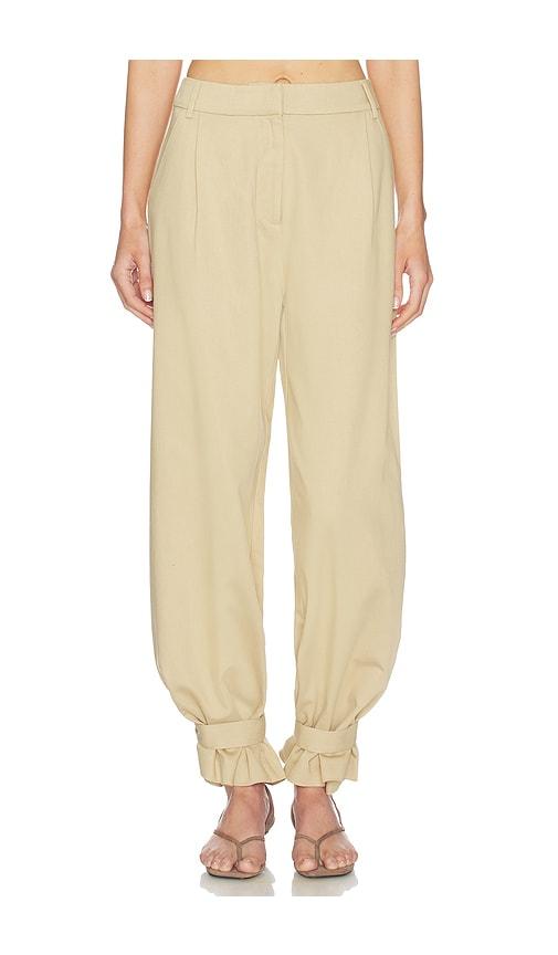 Line & Dot Lelio Pants in Tan by LINE&DOT