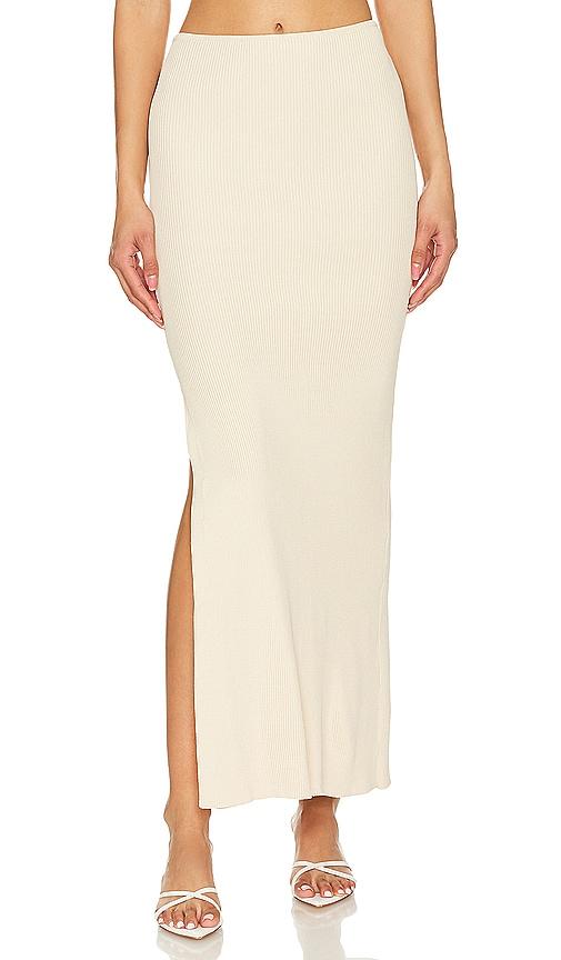 Line & Dot Lockheart Maxi Skirt in Taupe by LINE&DOT