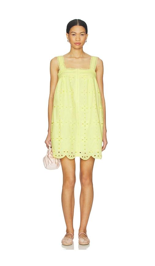 Line & Dot Marga Mini Dress in Yellow by LINE&DOT