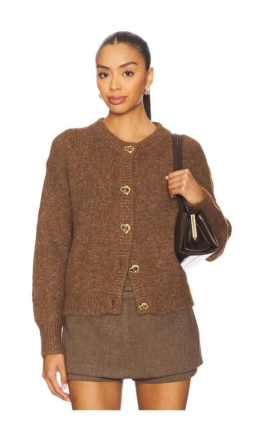 Line & Dot Morgan Cardigan in Brown by LINE&DOT