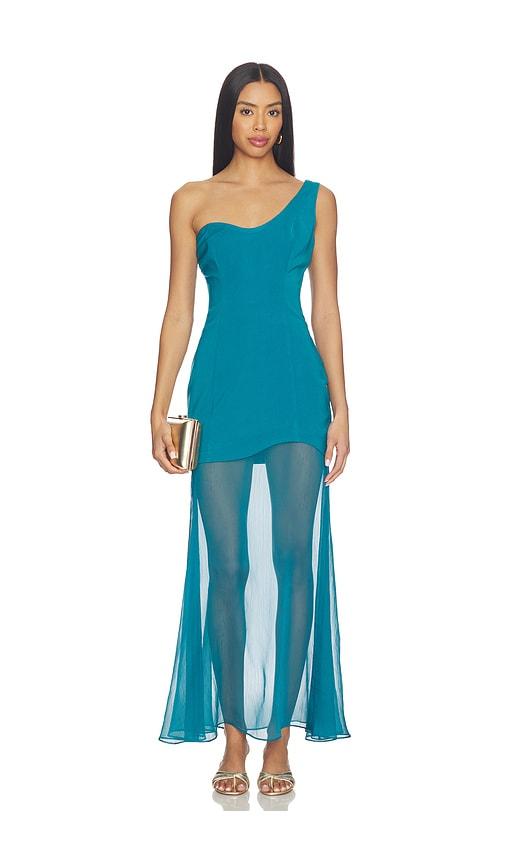 Line & Dot Nikoleta Dress in Teal by LINE&DOT