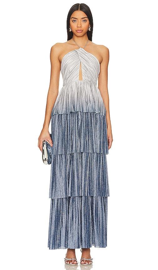 Line & Dot Oracle Maxi Dress in Blue by LINE&DOT