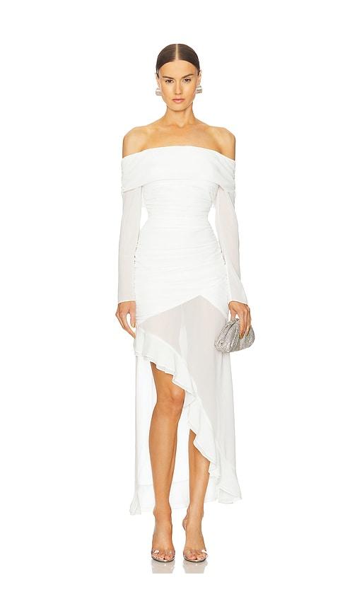 Line & Dot Owens Midi Dress in Ivory by LINE&DOT