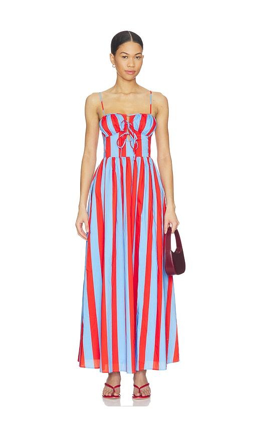 Line & Dot Primo Dress in Blue,Tangerine by LINE&DOT
