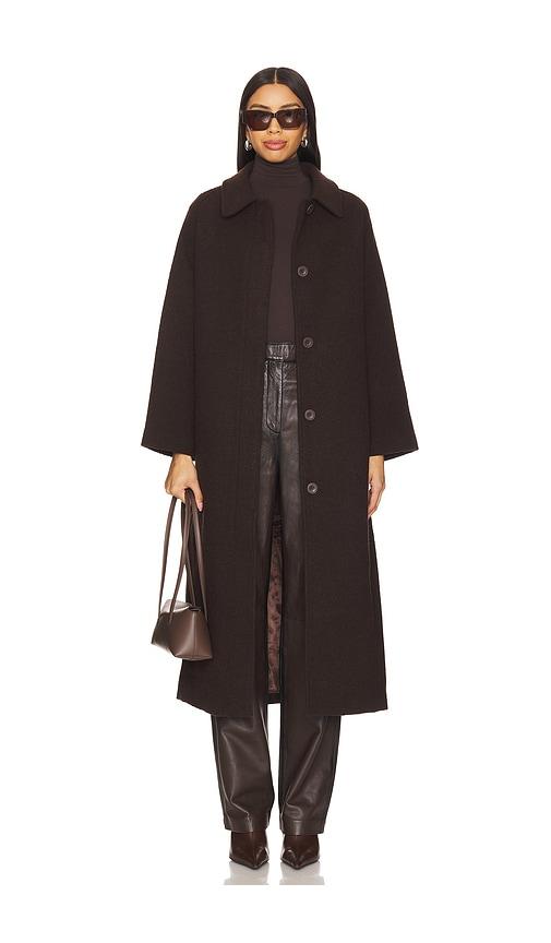 Line & Dot Robyn Coat in Chocolate by LINE&DOT
