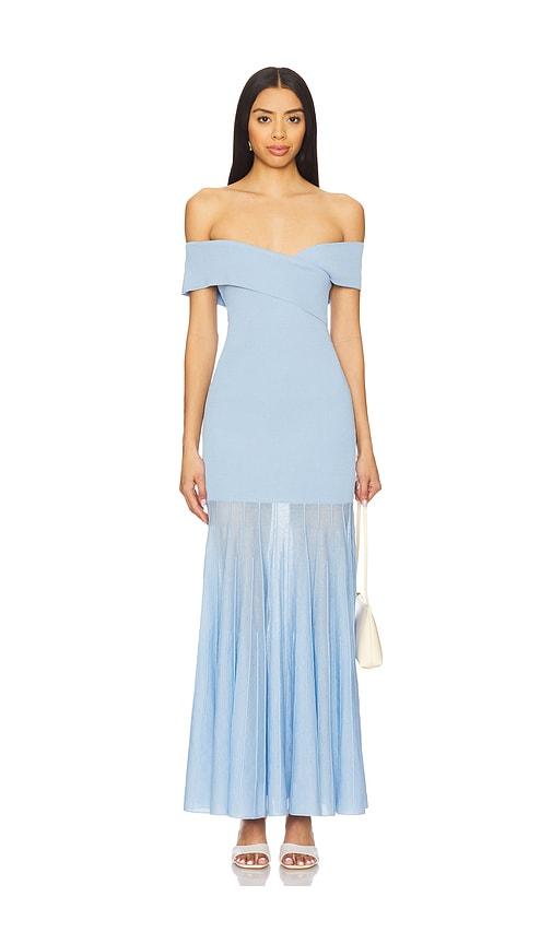Line & Dot Rowan Sweater Dress in Baby Blue by LINE&DOT