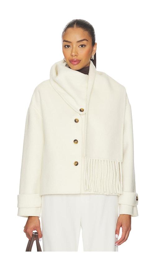 Line & Dot Sofia Scarf Jacket in Cream by LINE&DOT Line & Dot Sofia Scarf Jacket in Cream by LINE&DOT