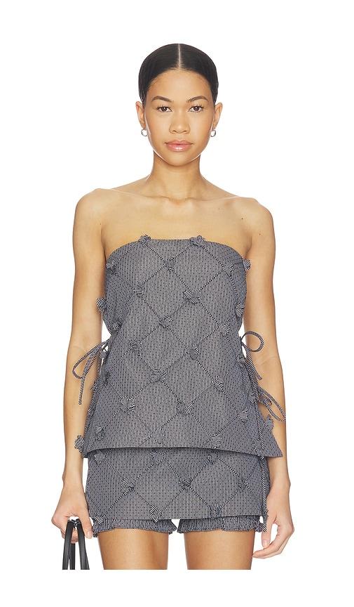Line & Dot Thora Strapless Top in Black,White by LINE&DOT