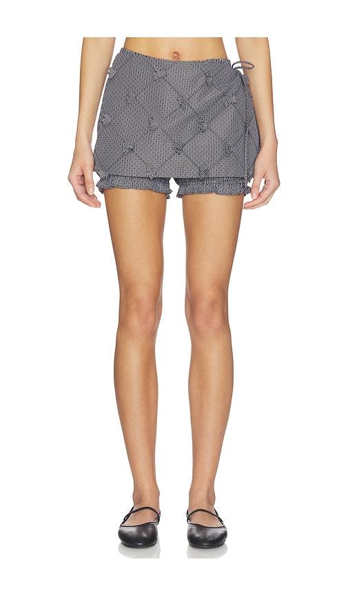 Line & Dot Thora Wrap Bloomer Shorts in Black,White by LINE&DOT