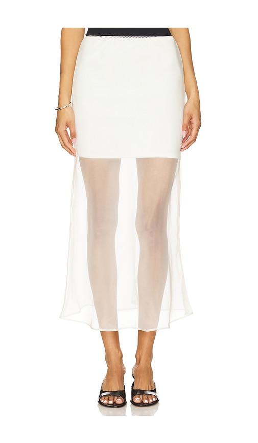 Line & Dot x REVOLVE Denman Midi Skirt in White by LINE&DOT