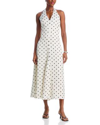 Ravyn Polka Dot Halter Maxi Dress by LINE&DOT