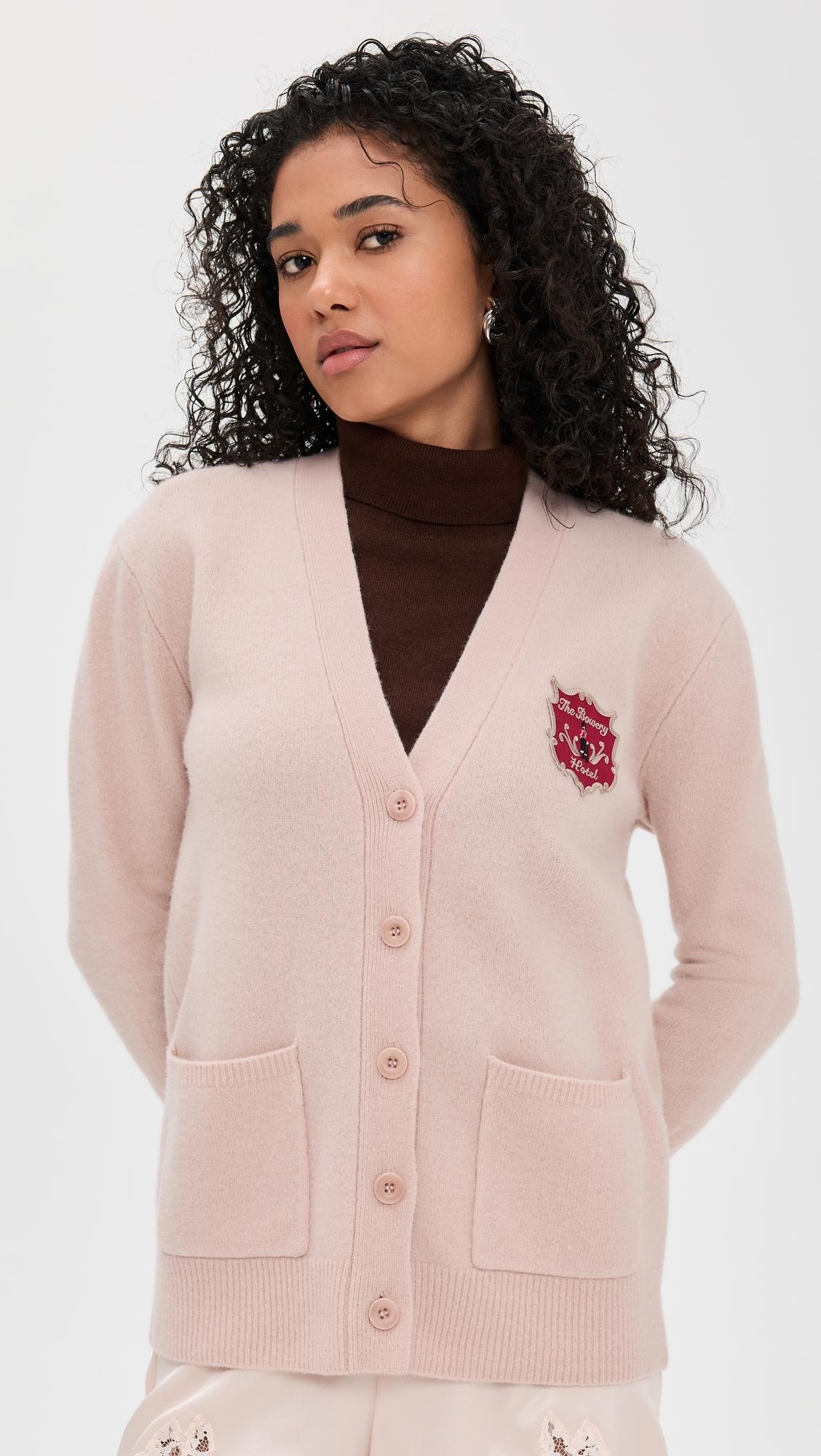 Bowery Oversized Patch Cardigan by LINGUA FRANCA