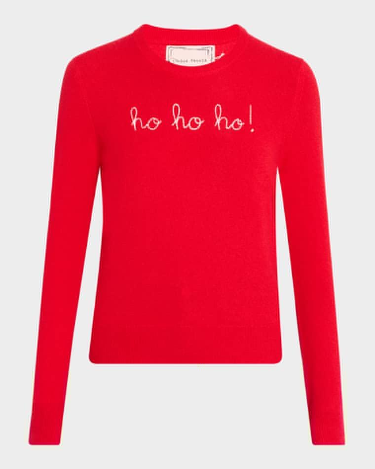 Ho Ho Ho Cashmere Crewneck Sweater by LINGUA FRANCA