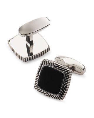 Onyx Square Cufflinks by LINK UP