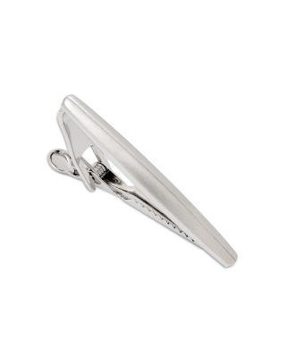 Two Tone Rhodium Plated Short Tie Bar by LINK UP