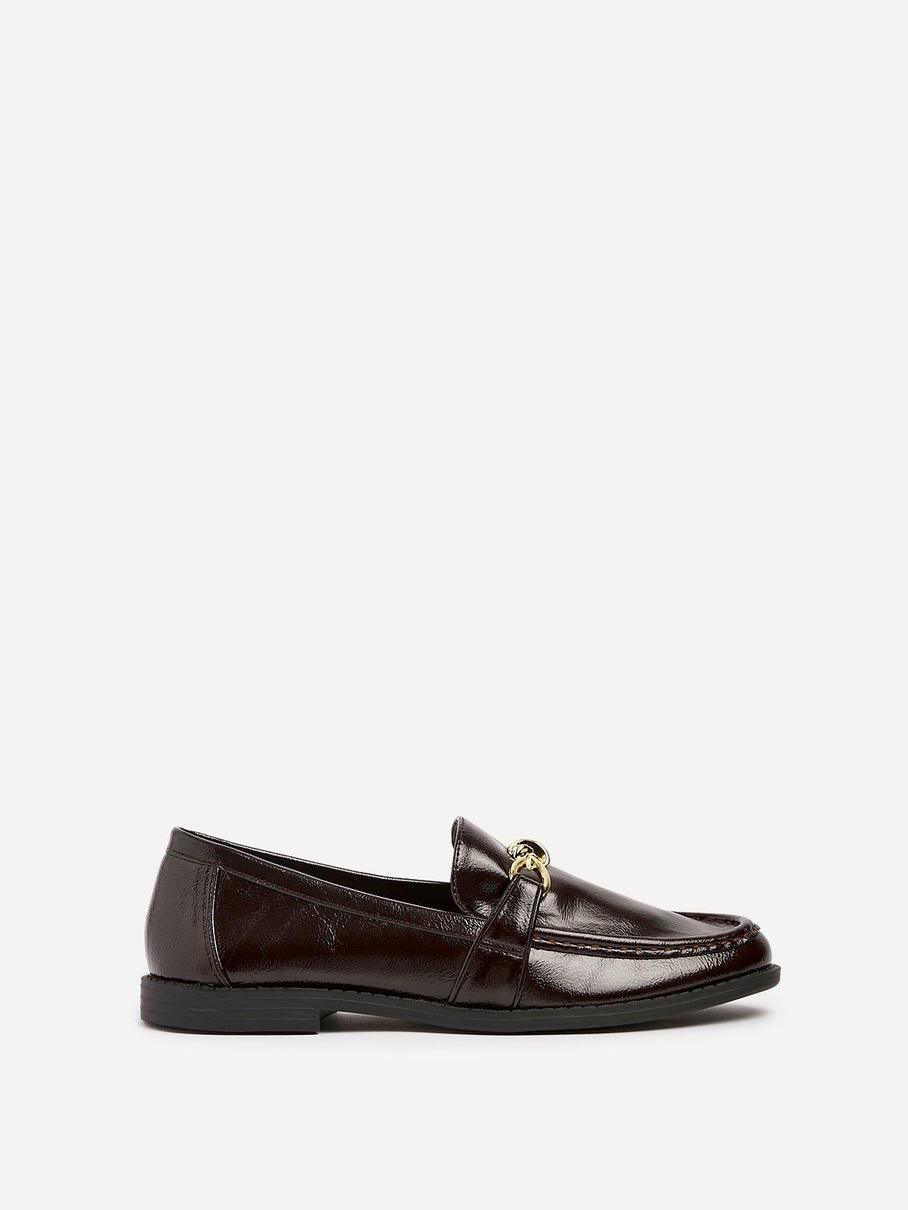 Affluent Brown Faux Leather Slip On Loafer by LINZI