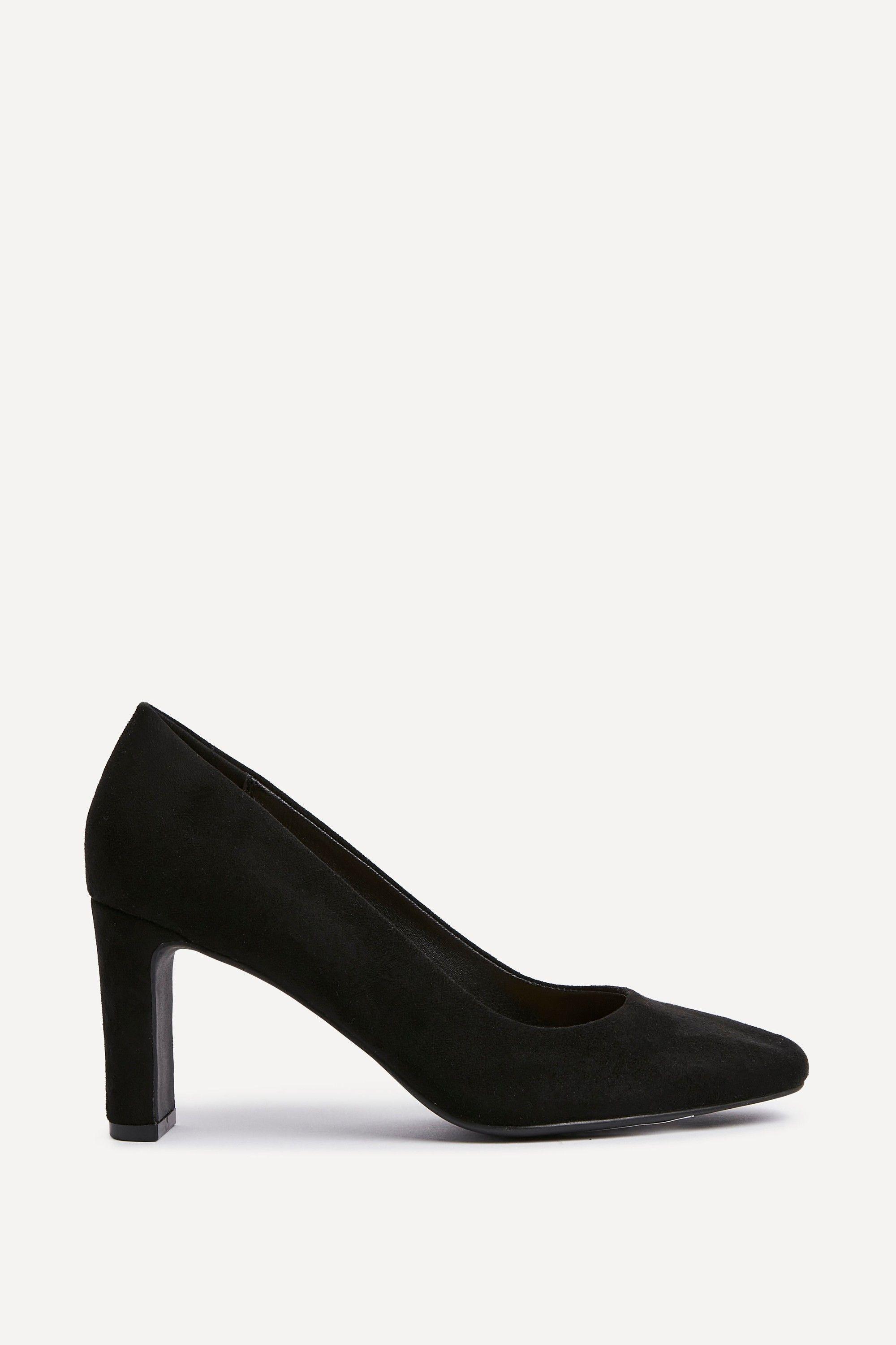 Agenda Black Faux Suede Modern Style Court Heel by LINZI