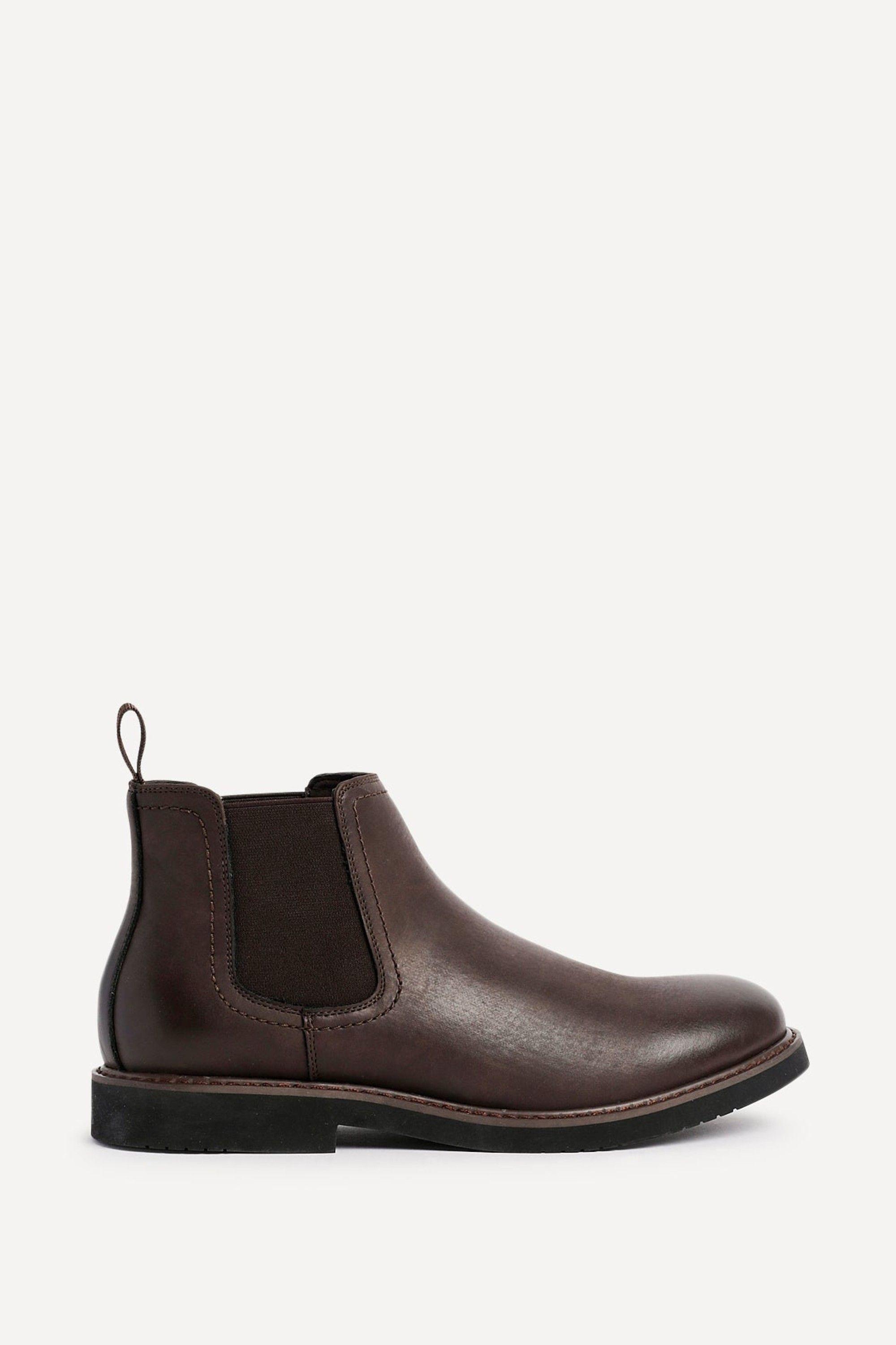 Alessandro Mens Brown Faux Leather Chelsea Boots by LINZI
