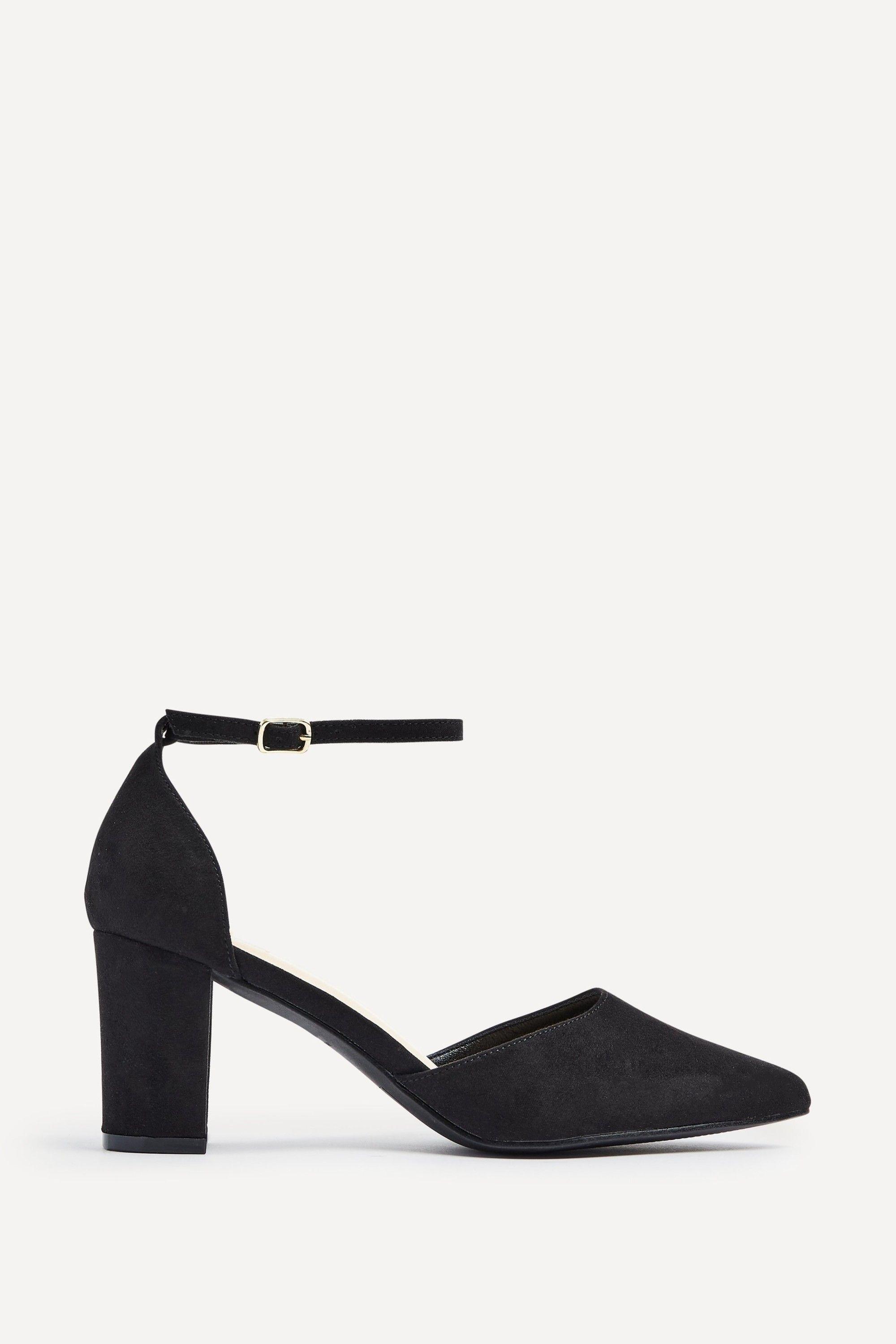 Audley Wide Fit Black Faux Suede Court Shoe by LINZI Audley Wide Fit Black Faux Suede Court Shoe by LINZI