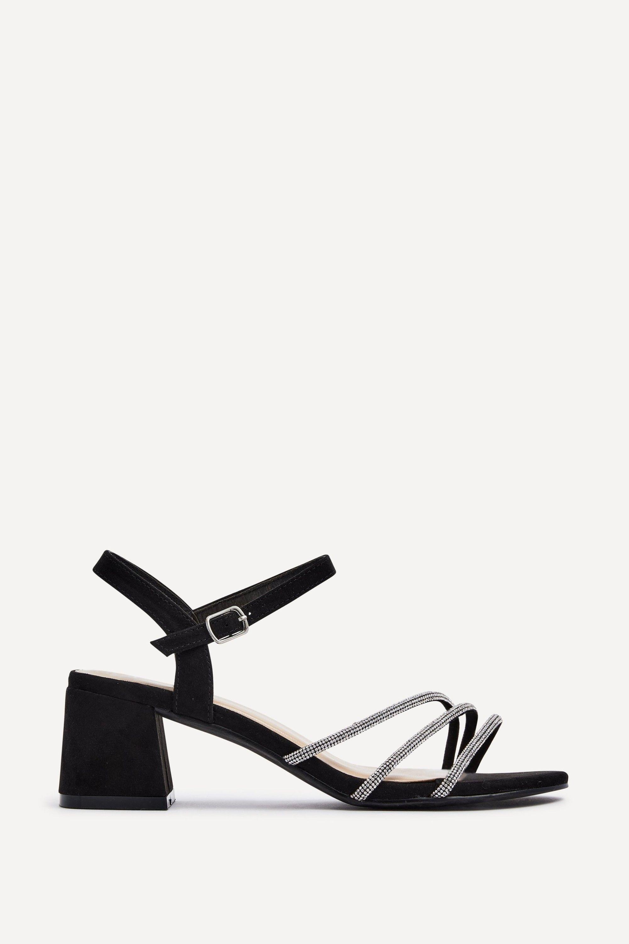 Carnation Black Suede Open Back Sandal by LINZI