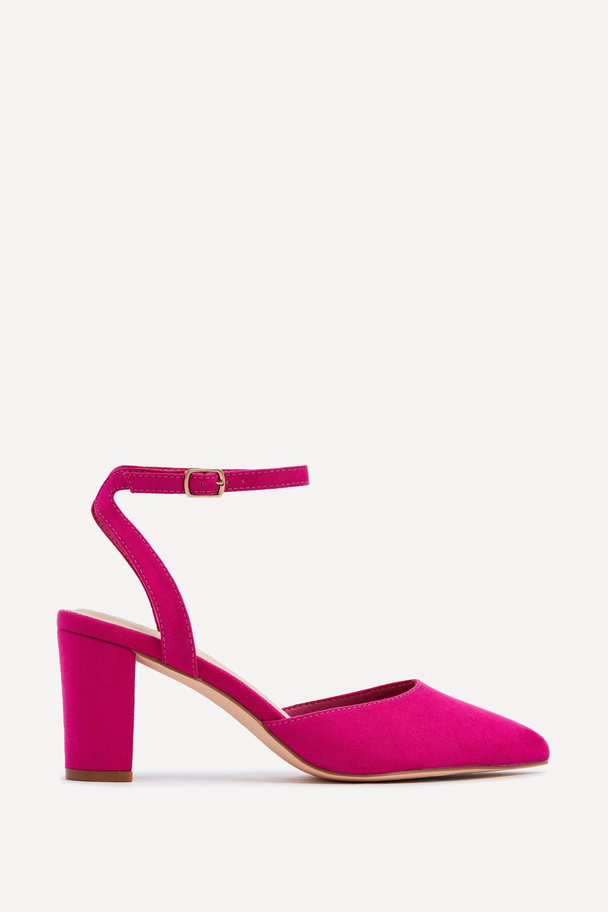 Carrie Fuchsia Faux Suede Court Heels by LINZI