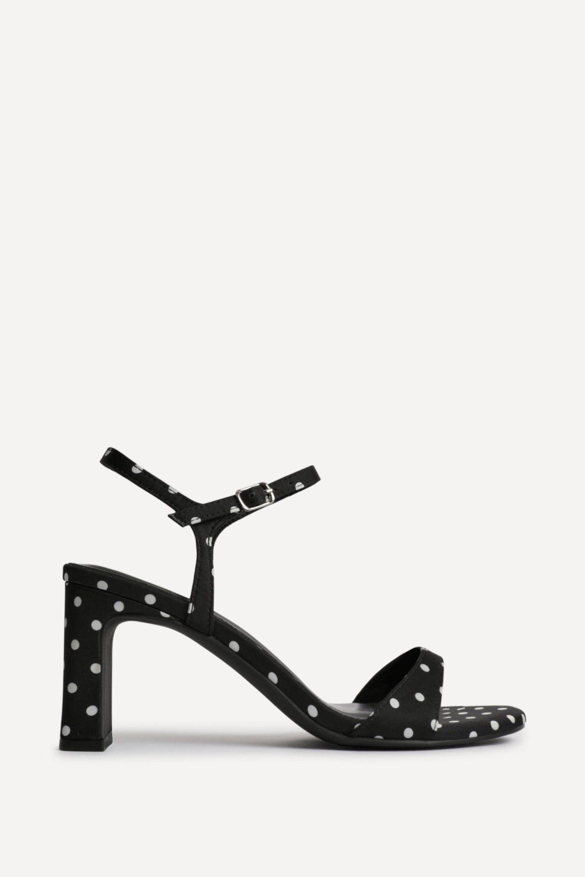 Charisma Polka Dot Heeled Sandals by LINZI